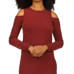MICHAEL Michael Kors Women’s Cold-Shoulder Crewneck Knit Top Small Trendy Fall